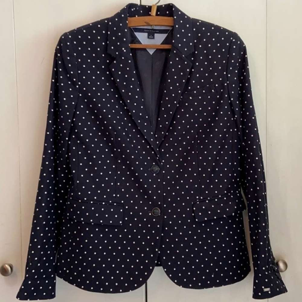 Tommy Hilfiger Polkadot Navy Blazer